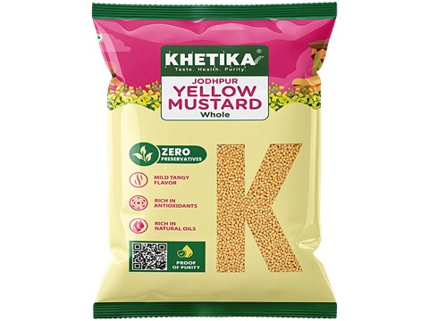 Khetika Jodhpur Yellow Mustard Whole, 100 g