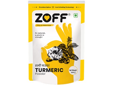 Zoff Turmeric Powder - High Quality & Flavourful, No Preservatives, 100 g