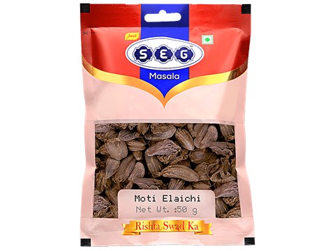 Seg Big Cardamom Whole/Moti Elaichi - Natural & Fresh, No Preservatives, 50 g
