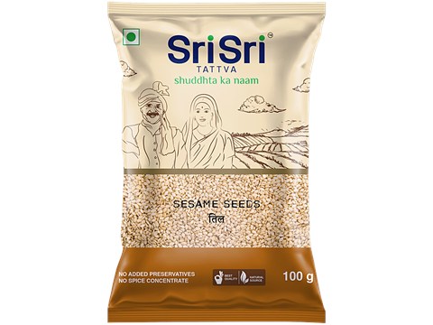 Sri Sri Tattva White Sesame Seeds Til - Highly Nutritious, Boosts Overall Health, 100 g