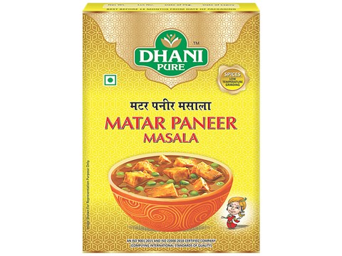 Dhani Pure Matar Paneer Masala - Natural, No Artificial Colours & Preservatives, 10 g