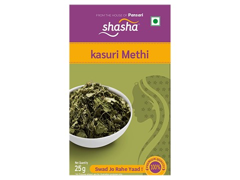 SHASHA Kasuri Methi -  Premium Quality, All Natural, Kitchen Essential Spice, 25 g