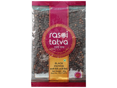 Rasoi Tatva Black Pepper - Natural, Premium Quality, 50 g