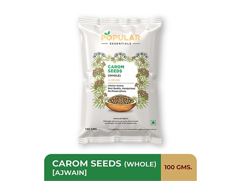 Popular Essentials Carom Seeds/Ajwain - Whole, 100 g