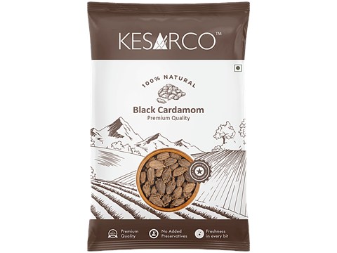 KesarCo Black Cardamom/Badi Elaichi - Premium Quality, 25 g