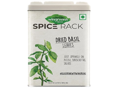 Wingreens Farms Spice Rack Dried Basil Leaves, 30 g