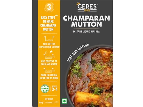 Ceres Foods Champaran Ahuna Handi Mutton Instant Liquid Masala - Ready To Cook Indian Curry Cooking Paste, 200 g