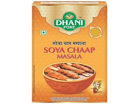 Dhani Pure Soya Chaap Masala - Natural, No Artificial Colours & Preservatives, 10 g
