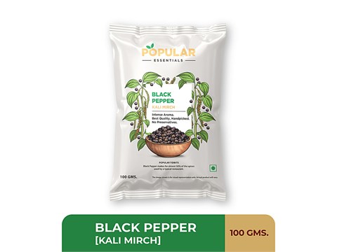 Popular Essentials Black Pepper, 100 g