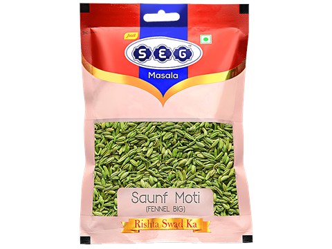 Seg Moti Saunf/Big Fennel - Natural & Fresh, No Preservatives, 100 g