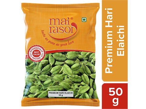 Mai Rasoi Premium Green Cardamom/Hari Elaichi/Yalakki, 50 g
