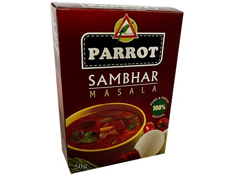 Parrot Sambhar Masala - No Preservatives & Chemicals, 50 g