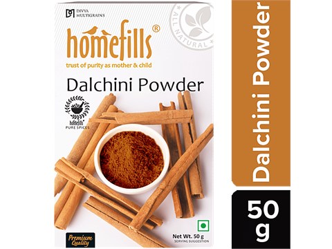 Homefills Dalchini Powder - Enhances Flavour, Rich In Antioxidant Properties, 50 g