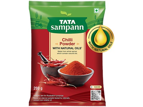 Tata Sampann Chilli/Lal Mirchi Powder With Natural Oils, 200 g