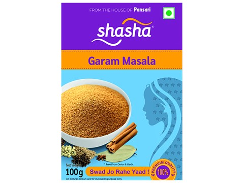 SHASHA Garam Masala - Premium Quality, Aromatic Spice Blend, Enhances Flavour, 100 g