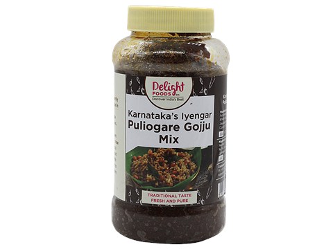 Delight Foods Puliyogare Gojju Mix - Karnatakas Iyengar, 500 g