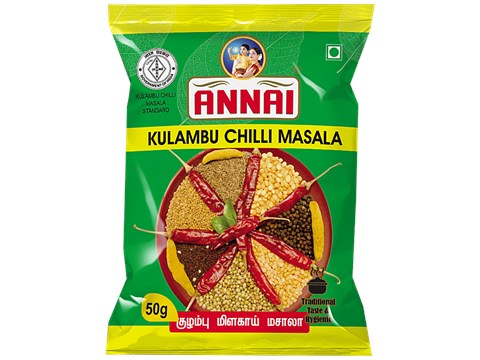 ANNAI Kulambu Chilli Powder - Traditional Taste & Hygiene, 50 g