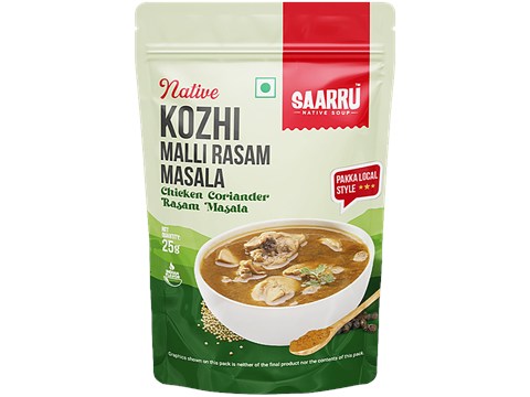 Saarru Native Kozhi Malli Rasam Masala - Chicken Coriander, 25 g