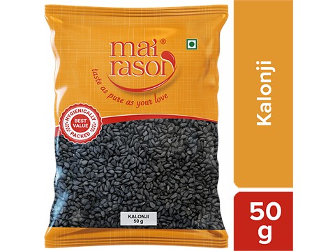 Mai Rasoi Kalonji Seeds/Mangraila - Pure & Premium Quality, Adds Favour, For Tempering, Savoury Recipes, 50 g