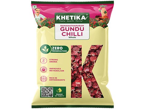 Khetika Ramanathapuram Gundu Chilli Whole, 100 g