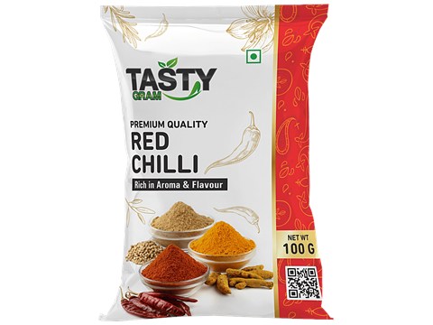TASTYGRAM Red Chilli Powder - Premium Quality, Rich In Aroma, Flavour, Imparts Excellent Colour To Food, 100 g