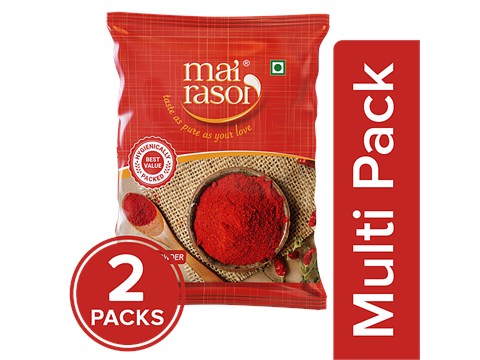 Mai Rasoi Red Chilli/ Lal Mirch Powder - Pure, Premium Quality, Kitchen Essential Ingredient, Adds Flavour & Colour, 50 g