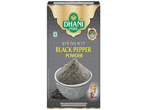 Dhani Pure Black Pepper Powder - Natural, No Artificial Colours & Preservatives, 100 g