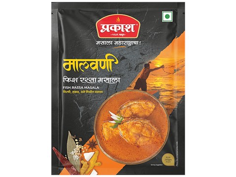 Prakash Malvani Fish Rassa Masala - Spice Mix, No Added Preservatives & Colours, 25 g