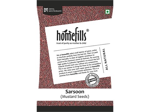 Homefills Sarsoon/Mustard Seeds - Adds Flavour, Used For Tempering, 100 g