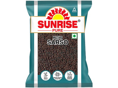 Sunrise Pure Pure Brown Mustard Whole Spice, Sarso, 50 g
