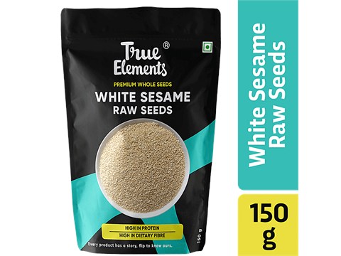 True Elements Raw White Sesame/Safed Til Seeds, 150 g