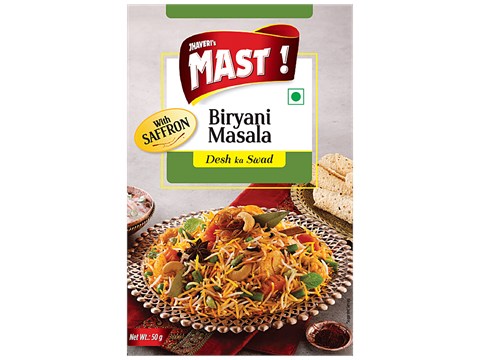 Jhaveri's Mast Biryani Kesar Yukt Masala With Saffron - Desh Ka Swad, 50 g