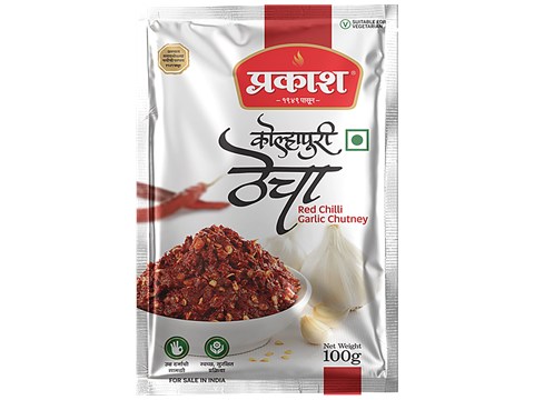 Prakash Kolhapuri Thecha/Red Chilli Garlic Chutney - Hot & Spicy, 100 g