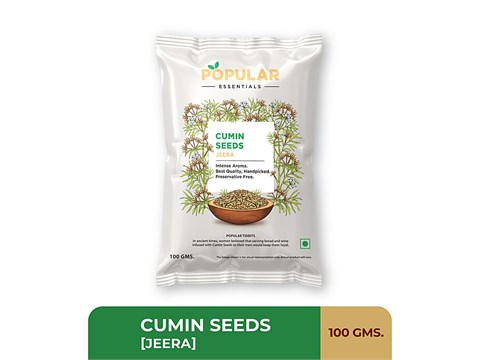 Popular Essentials Cumin Seeds/Jeera, 100 g
