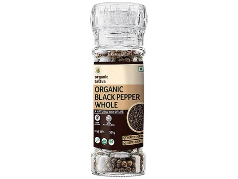 Organic Tattva Organic Black Pepper Whole, 50 g