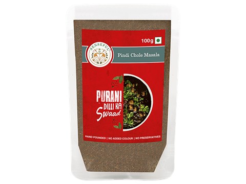 Senseful Pindi Chole Masala - Dark Coloured, Spice Blend, No Preservatives & Colours, 100 g