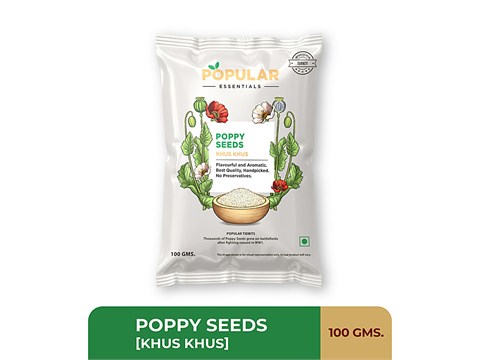 Popular Essentials Poppy Seeds/Khus Khus, 100 g
