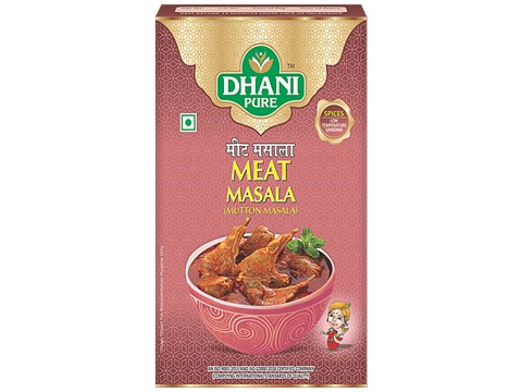 Dhani Pure Meat Masala - Natural, No Artificial Colours & Preservatives, 100 g