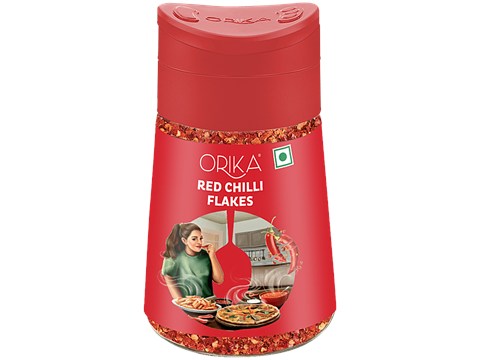 Orika Red Chilli Flakes Sprinkler - With Seeds, Pure, Naturally Aromatic, 45 g