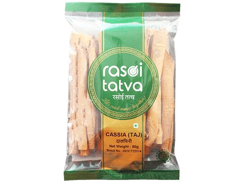 Rasoi Tatva Cassia Cinnamon/Dalchini - Natural, Premium Quality, 50 g