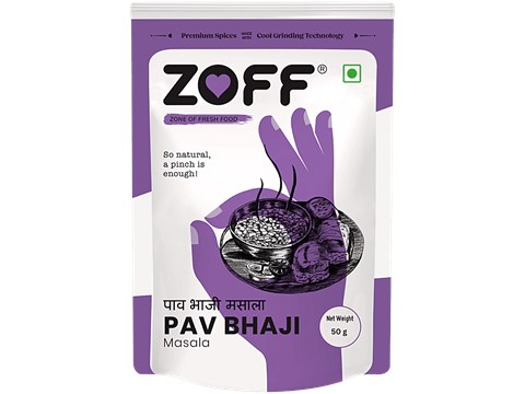 Zoff Pav Bhaji Masala - High Quality Blend, Cool Ground, Adds Tastes & Aroma, 50 g