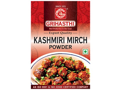 Grihasthi Kashmir Mirch Powder - Premium, Natural & Pure, No Preservatives, 50 g