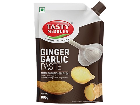 Tasty Nibbles Ginger Garlic Paste - For Marination, Gravies & Curries, Chuteys, 100 g
