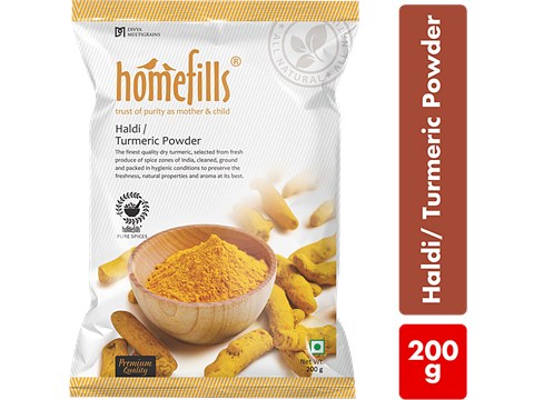 Homefills Haldi/Turmeric Powder - Enhances Flavour  Rich In Ant, 200 g