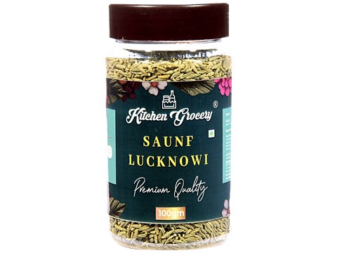 Kitchen Grocery Saunf Lucknowi - Mouth Freshener, Rich In Vitamin, 100 g