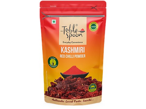 Tablespoon Kashmiri Red Chilli Powder - Mildly Spicy, Freshness Locked, 75 g