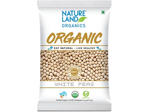 Natureland Organics White Peas/Bili Batani, 500 g