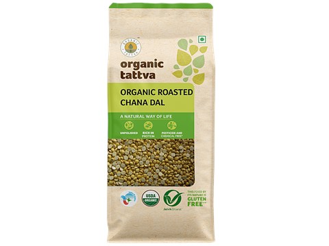 Organic Tattva Roasted Chana Dal, 500 g
