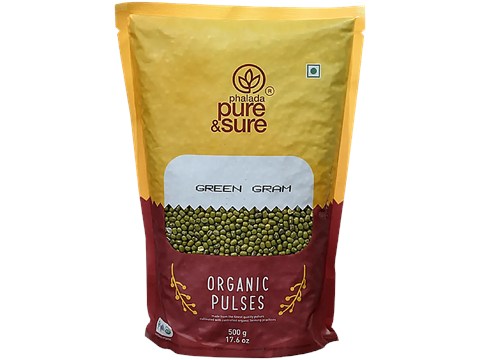 Phalada Pure & Sure Organic - Green Gram, 500 g