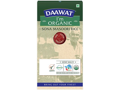 Daawat I'm Organic Sona Masoori Rice, 1 kg
